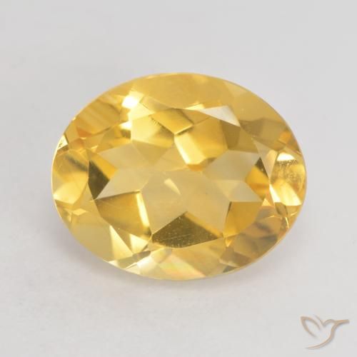 3.04ct Натуральный Среднее золото Цитрин, Овал, VVS-VS