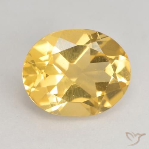 3.15ct Натуральный Среднее золото Цитрин, Овал, VVS-VS