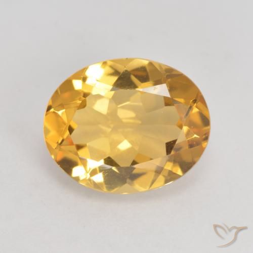 2.96ct Натуральный Среднее золото Цитрин, Овал, VVS-VS