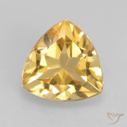 1.76ct Натуральный Средний золотой Цитрин, Триллион, Чистота VS