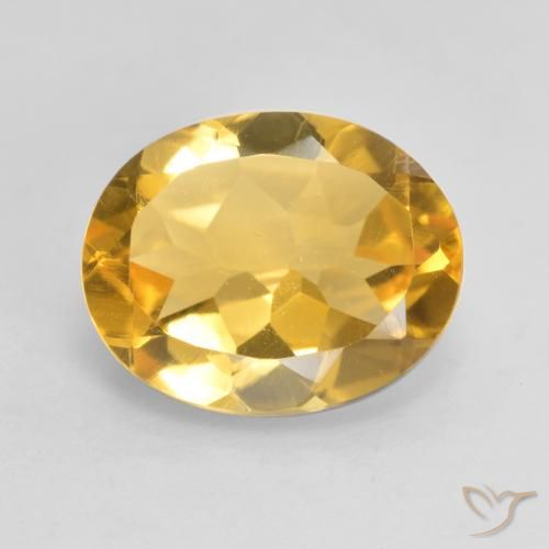 3.06ct Натуральный Темно-золотой апельсин Цитрин, Овал, VVS-VS