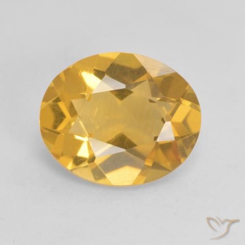 2.78ct Натуральный Средне-темный золотистый Цитрин, Овал, Чистота VS