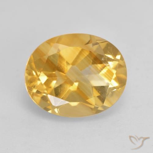 3.73ct Натуральный Темно-золотой апельсин Цитрин, Овал, Чистота VS
