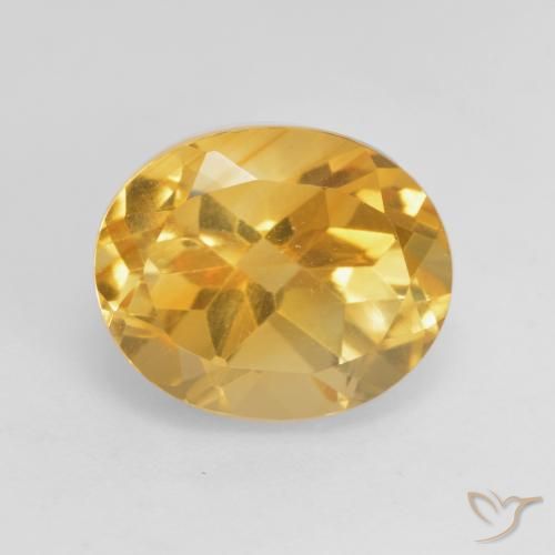 3.79ct Натуральный Темно-золотой апельсин Цитрин, Овал, Чистота VS