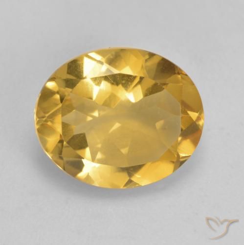 3.34ct Натуральный Средний золотой Цитрин, Овал, Чистота VS