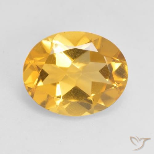 3.17ct Натуральный Средний золотой Цитрин, Овал, VVS-VS