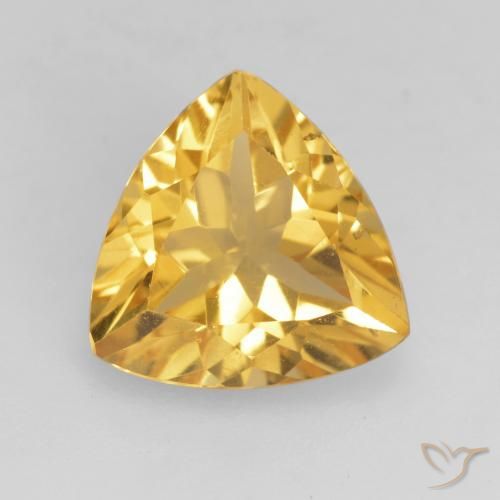 2.05ct Натуральный Среднее золото Цитрин, Триллион, VVS-VS