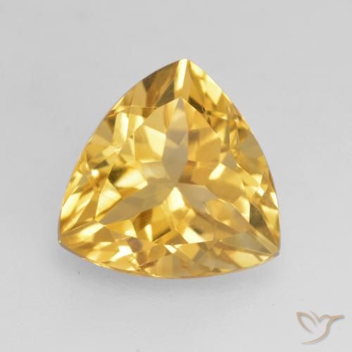 2.29ct Натуральный Средний золотой Цитрин, Триллион, VVS-VS