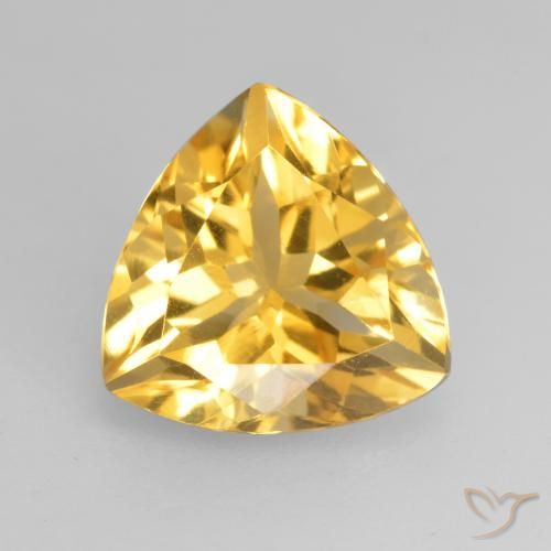2.20ct Натуральный Золотой Цитрин, Триллион, VVS-VS