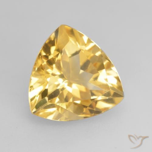2.20 карата, натуральный Золотой Цитрин, Триллион, VVS-VS