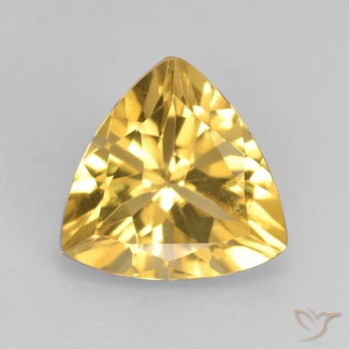 2.18ct Натуральный Золотой Цитрин, Триллион, VVS-VS