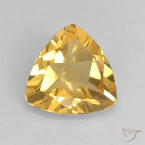 1.96ct Натуральный Средний золотой Цитрин, Триллион, VVS-VS