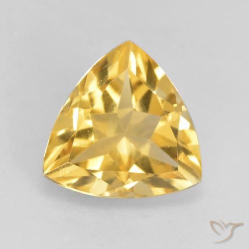 2.20ct Натуральный Золотой Цитрин, Триллион, VVS-VS