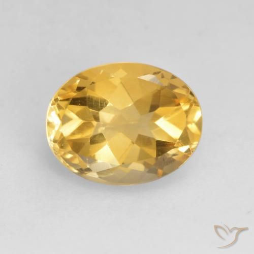 1.83ct Натуральный Средний золотой Цитрин, Овал, VVS-VS