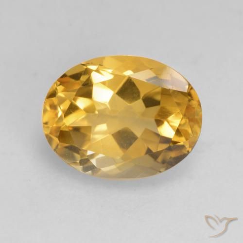 1.97ct Натуральный Средне-темный золотистый Цитрин, Овал, VVS-VS