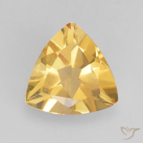 1.29ct Натуральный Среднее золото Цитрин, Триллион, Чистота VS