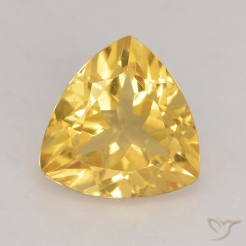 2.10ct Натуральный Золотой Цитрин, Триллион, VVS-VS