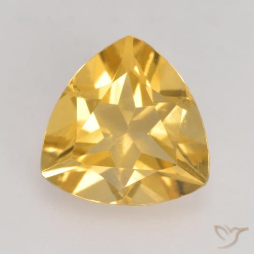 2.15ct Натуральный Средний золотой Цитрин, Триллион, VVS-VS