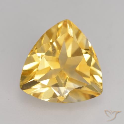 2.14ct Натуральный Яркое золото Цитрин, Триллион, VVS-VS