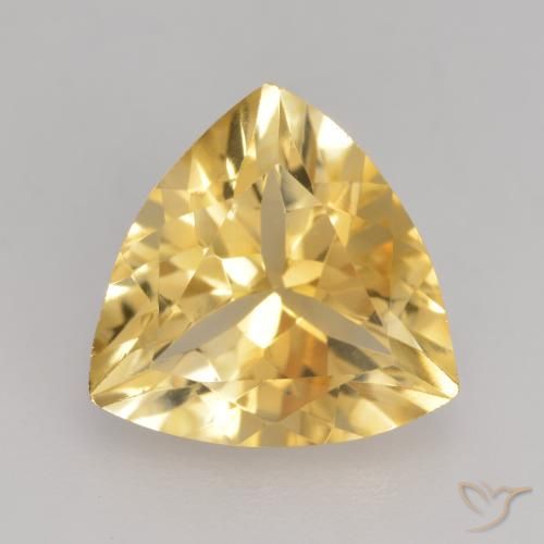2.25ct Натуральный Золотой Цитрин, Триллион, VVS-VS
