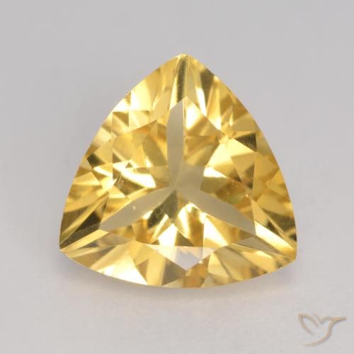 2.02ct Натуральный Золотой Цитрин, Триллион, VVS-VS