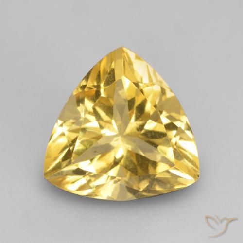 2.20ct Натуральный Золотой Цитрин, Триллион, VVS-VS