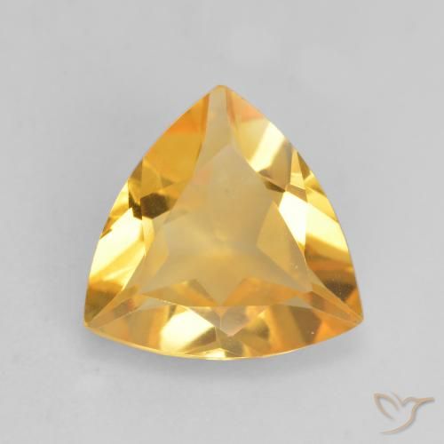 1.80ct Натуральный Оранжево-золотой Цитрин, Триллион, VVS-VS