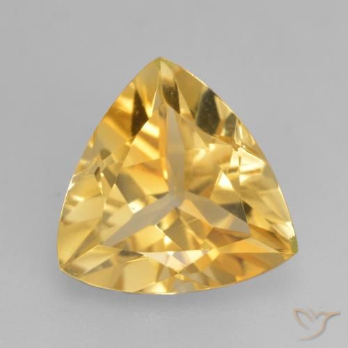 2.05ct Натуральный Среднее золото Цитрин, Триллион, VVS-VS