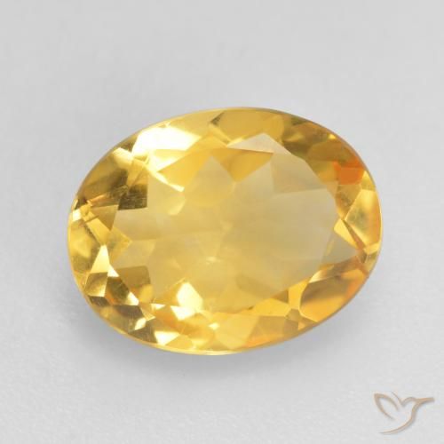 1.47ct Натуральный Среднее золото Цитрин, Овал, VVS-VS