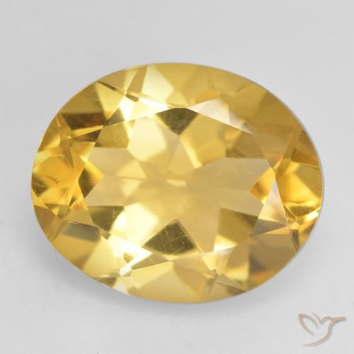 3.17ct Натуральный Среднее золото Цитрин, Овал, VVS-VS