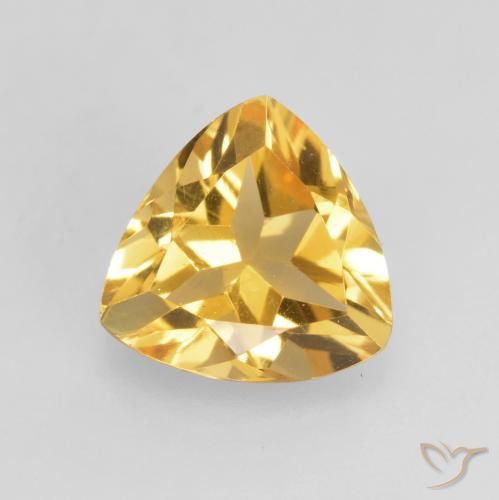 1.11ct Натуральный Среднее золото Цитрин, Триллион, VVS-VS