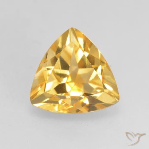 1.17ct Натуральный Среднее золото Цитрин, Триллион, VVS-VS