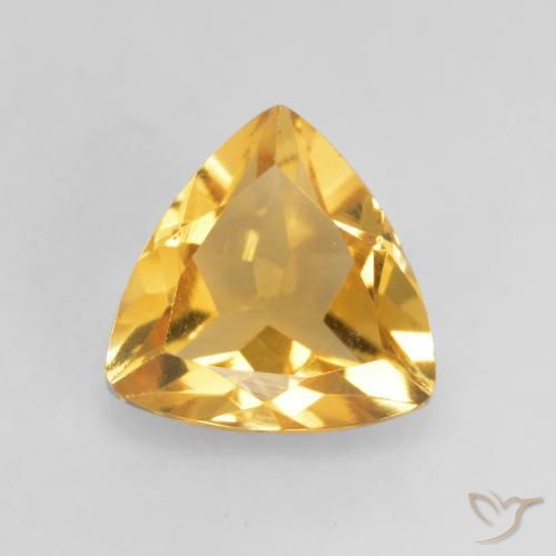 1.03ct Натуральный Темно-золотой апельсин Цитрин, Триллион, VVS-VS