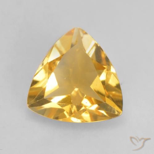 0.93ct Натуральный Среднее золото Цитрин, Триллион, VVS-VS