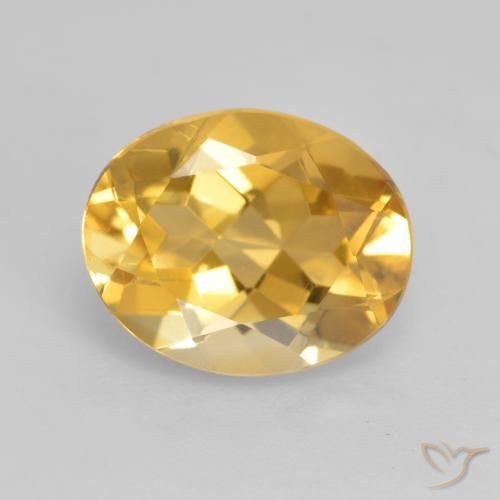 3.19ct Натуральный Золотой Цитрин, Овал, VVS-VS