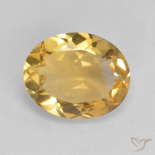 2.79ct Натуральный Средне-светлый золотистый Цитрин, Овал, VVS-VS