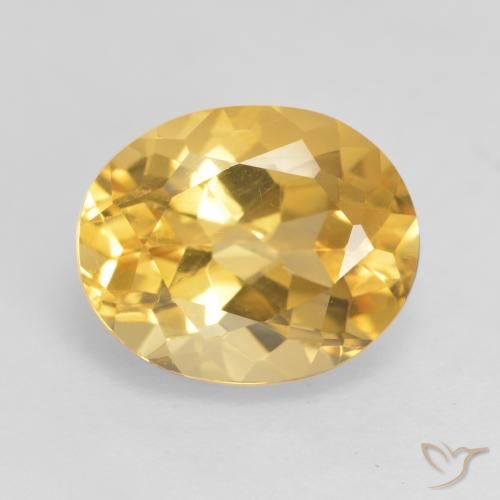 3.61ct Натуральный Среднее золото Цитрин, Овал, VVS-VS