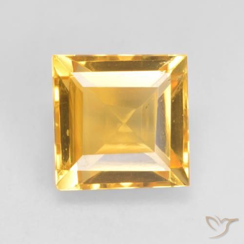 1.68ct Натуральный Яркое золото Цитрин, Квадрат, VVS-VS