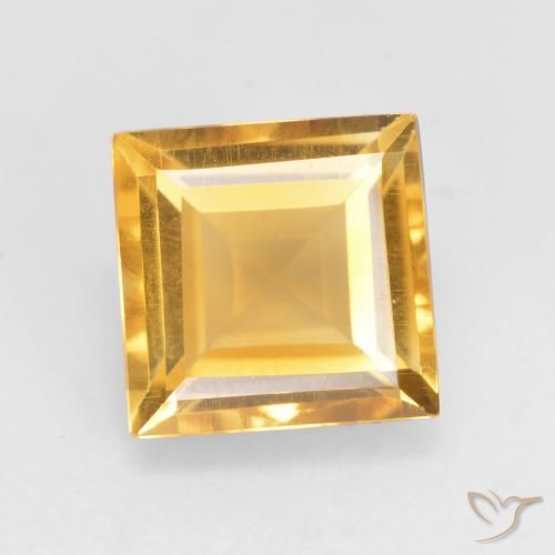 1.76ct Натуральный Среднее золото Цитрин, Квадрат, VVS-VS