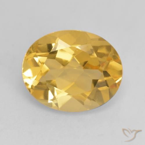 3.34ct Натуральный Золотисто-оранжевый Цитрин, Овал, VVS-VS