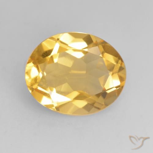 3.14ct Натуральный Среднее золото Цитрин, Овал, VVS-VS