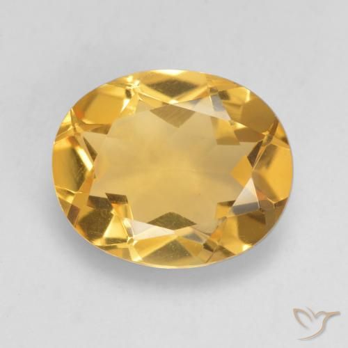 2.89ct Натуральный Темно-золотой апельсин Цитрин, Овал, VVS-VS
