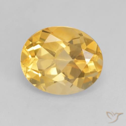 3.42ct Натуральный Яркое золото Цитрин, Овал, VVS-VS