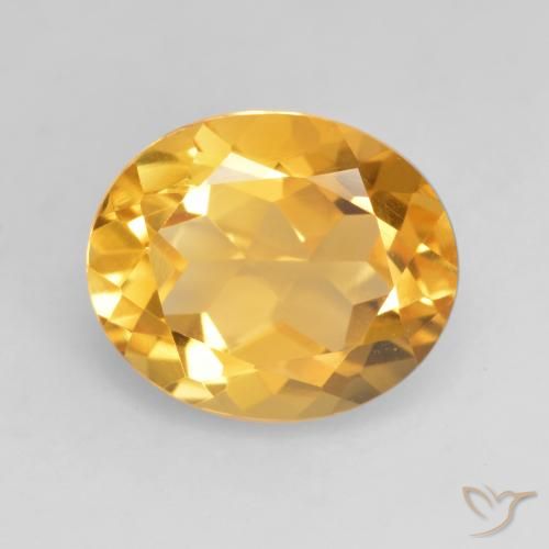 3.79ct Натуральный Средний золотой Цитрин, Овал, VVS-VS
