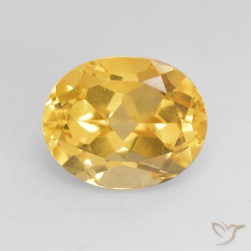 3.70ct Натуральный Среднее золото Цитрин, Овал, VVS-VS