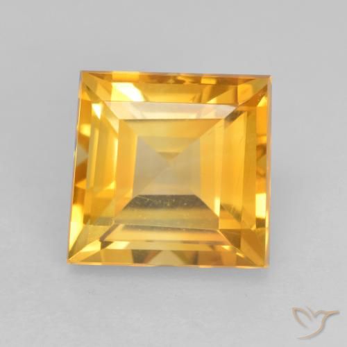 1.93ct Натуральный Яркое золото Цитрин, Квадрат, VVS-VS