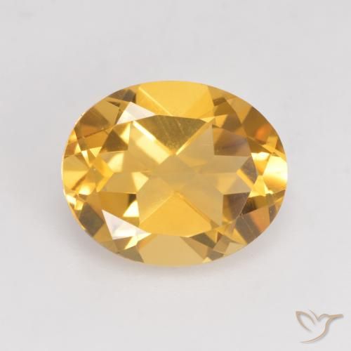 3.48ct Натуральный Среднее золото Цитрин, Овал, VVS-VS
