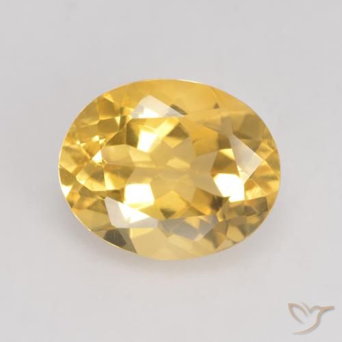 3.43ct Натуральный Яркое золото Цитрин, Овал, VVS-VS