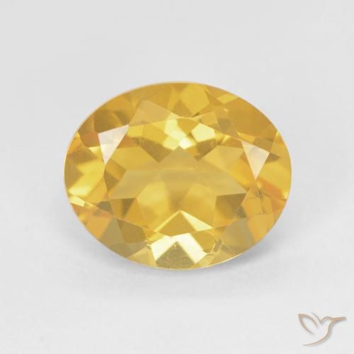 3.52ct Натуральный Среднее золото Цитрин, Овал, VVS-VS