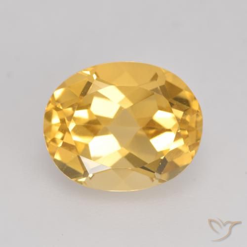 3.84ct Натуральный Среднее золото Цитрин, Овал, VVS-VS